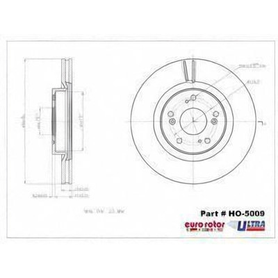 EUROROTOR - HO5009 - Front Disc Brake Rotor by EUROROTOR - HO5009