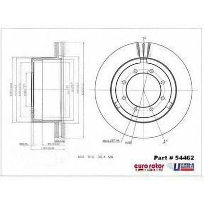 EUROROTOR - 54462 - Rear Disc Brake Rotor by EUROROTOR - 54462