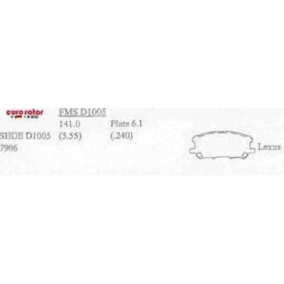 Front Ceramic Pads by EUROROTOR - ID1005H