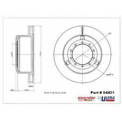 Front Premium Rotor by EUROROTOR - 54431