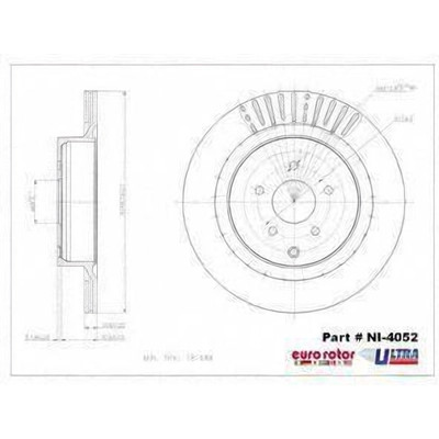EUROROTOR - NI4052 - Rear Premium Rotor by EUROROTOR - NI4052