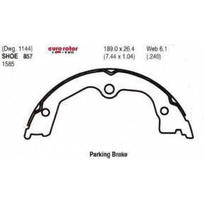 EUROROTOR - 857 - Rear Parking Brake Shoes by EUROROTOR - 857