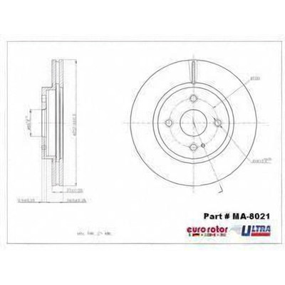 EUROROTOR - MA8021 - Front Disc Brake Rotor by EUROROTOR - MA8021