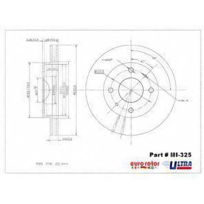 Front Premium Rotor by EUROROTOR - MI325