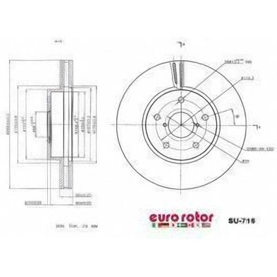 EUROROTOR - SU716 - Front Premium Rotor