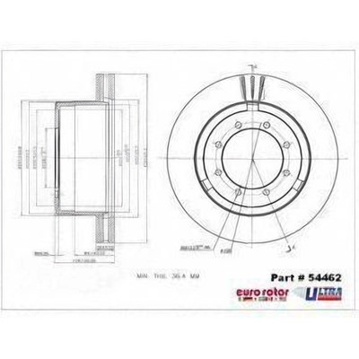 EUROROTOR - 54462 - Rear Premium Rotor by EUROROTOR - 54462