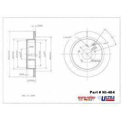 Rear Disc Brake Rotor by EUROROTOR - NI484