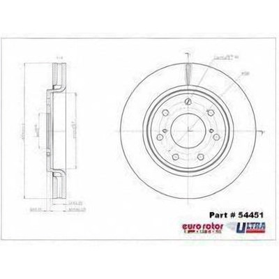 EUROROTOR - 54451 - Front Disc Brake Rotor by EUROROTOR - 54451