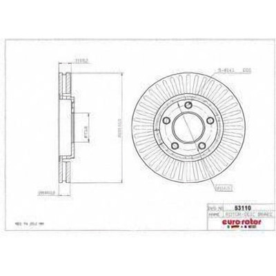 EUROROTOR - 53110 - Front Disc Brake Rotor by EUROROTOR - 53110