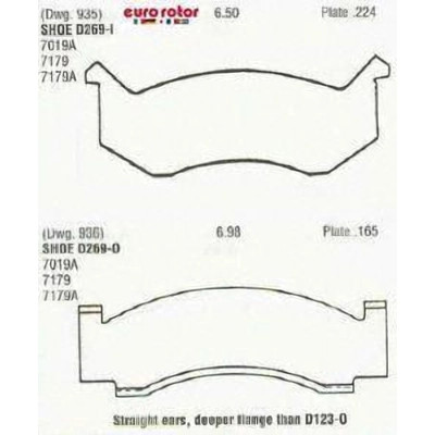 Front Semi Metallic Pads by EUROROTOR - F1D269