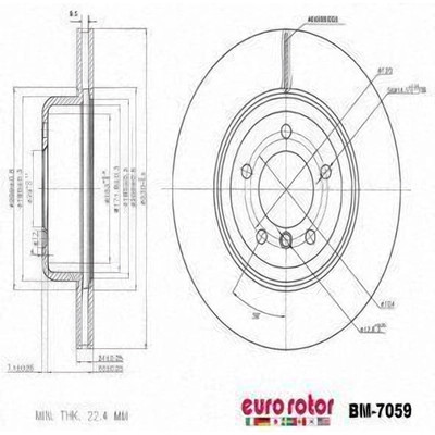 Front Disc Brake Rotor by EUROROTOR - BM7059