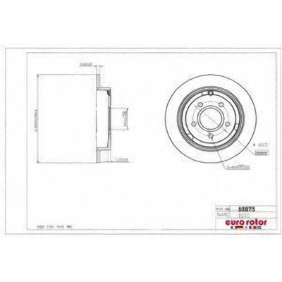 Rear Premium Rotor by EUROROTOR - 55875