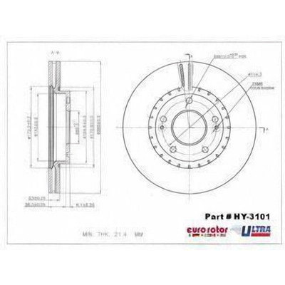 EUROROTOR - HY3101 - Front Disc Brake Rotor by EUROROTOR - HY3101