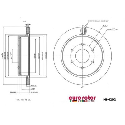 EUROROTOR - NI4202 - Rear Disc Brake Rotor by EUROROTOR - NI4202