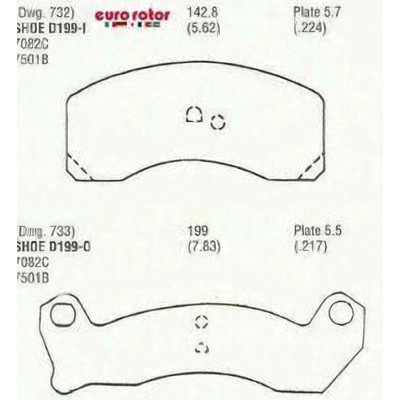 Front Semi Metallic Pads by EUROROTOR - F1D199