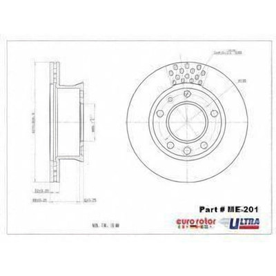 Front Disc Brake Rotor by EUROROTOR - ME201