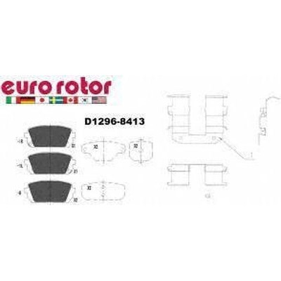 EUROROTOR - ID1296H - Rear Ceramic Pads by EUROROTOR - ID1296H