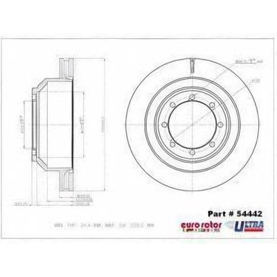 Rear Disc Brake Rotor by EUROROTOR - 54442