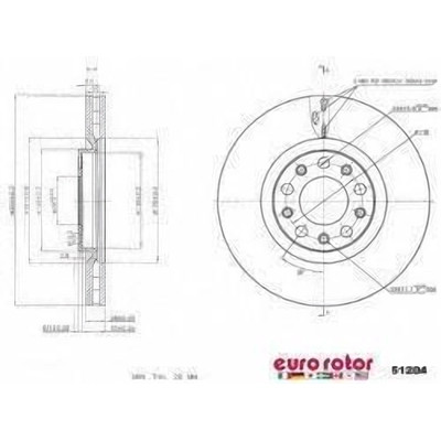 EUROROTOR - 51204 - Front Disc Brake Rotor by EUROROTOR - 51204