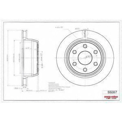 Rear Premium Rotor by EUROROTOR - 55067