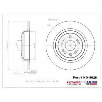 Rear Disc Brake Rotor by EUROROTOR - HO5026