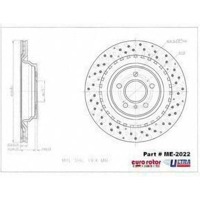 EUROROTOR - ME2022 - Rear Disc Brake Rotor by EUROROTOR - ME2022