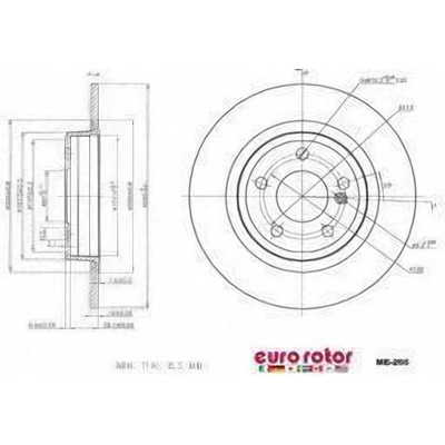 EUROROTOR - ME266 - Rear Premium Rotor