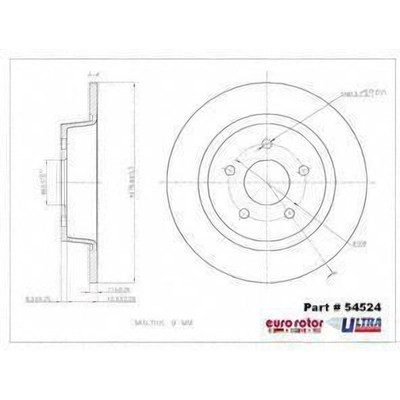 Rear Disc Brake Rotor by EUROROTOR - 54524