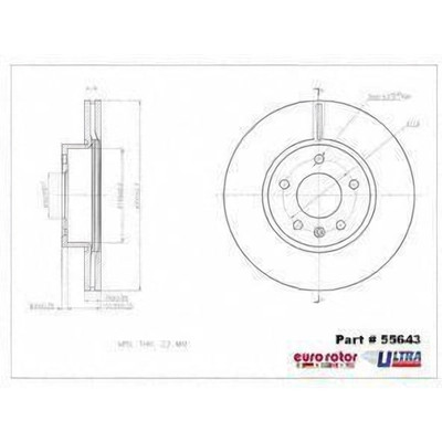 EUROROTOR - 55643 - Front Disc Brake Rotor by EUROROTOR - 55643