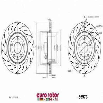 EUROROTOR - 55973 - Rear Disc Brake Rotor by EUROROTOR - 55973