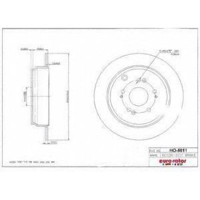 EUROROTOR - HO5011 - Rear Premium Rotor