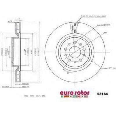 EUROROTOR - 53164 - Front Disc Brake Rotor by EUROROTOR - 53164