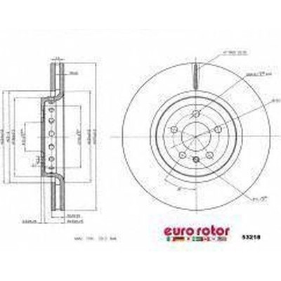 Front Disc Brake Rotor by EUROROTOR - 53218