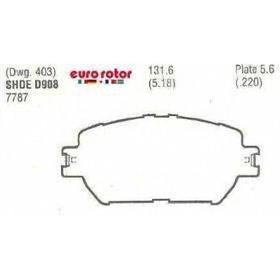 EUROROTOR - ID908H - Front Ceramic Pads by EUROROTOR - ID908H