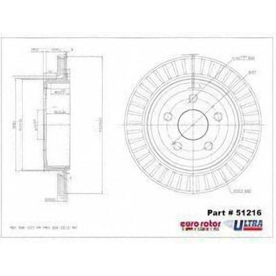 EUROROTOR - 51216 - Rear Premium Rotor by EUROROTOR - 51216