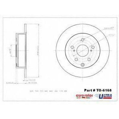 Rear Premium Rotor by EUROROTOR - TO6168