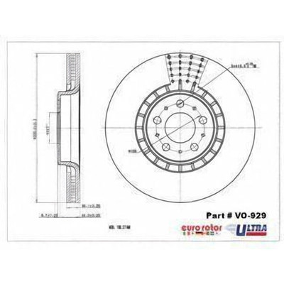 EUROROTOR - VO929 - Front Disc Brake Rotor by EUROROTOR - VO929