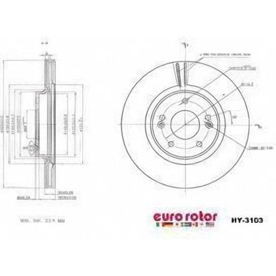 EUROROTOR - HY3103 - EUROROTOR - HY3103 - Front Premium Rotor