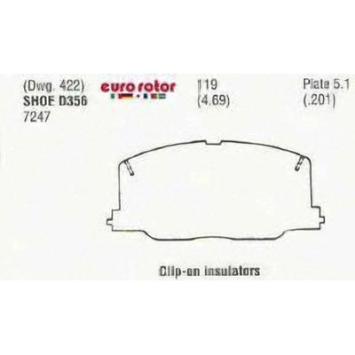 Front Ceramic Pads by EUROROTOR - ID356