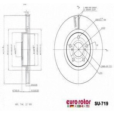 EUROROTOR - SU719 - Front Disc Brake Rotor by EUROROTOR - SU719