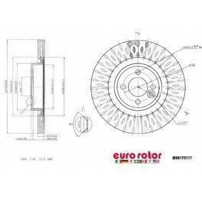 EUROROTOR - BM7017 - Front Disc Brake Rotor by EUROROTOR - BM7017