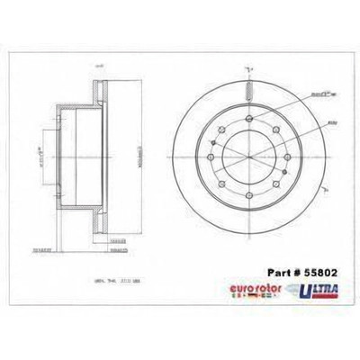 EUROROTOR - 55802 - Rear Disc Brake Rotor by EUROROTOR - 55802