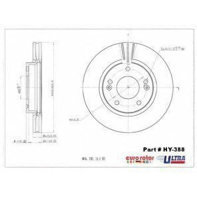 EUROROTOR - HY388 - Front Disc Brake Rotor by EUROROTOR - HY388