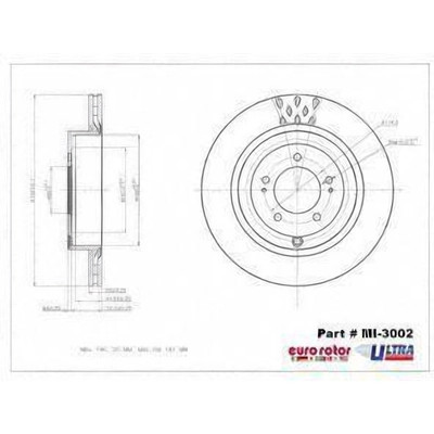 EUROROTOR - MI3002 - Rear Premium Rotor by EUROROTOR - MI3002