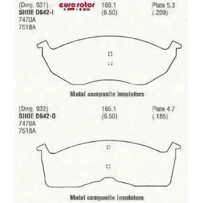 Front Ceramic Pads by EUROROTOR - ID642