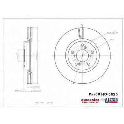 EUROROTOR - HO5025 - Front Disc Brake Rotor by EUROROTOR - HO5025