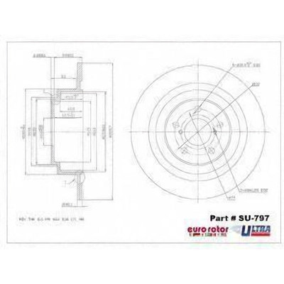 EUROROTOR - SU797 - Rear Disc Brake Rotor by EUROROTOR - SU797