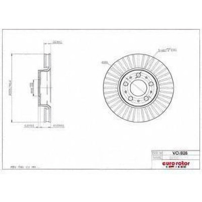 EUROROTOR - VO926 - Front Disc Brake Rotor by EUROROTOR - VO926