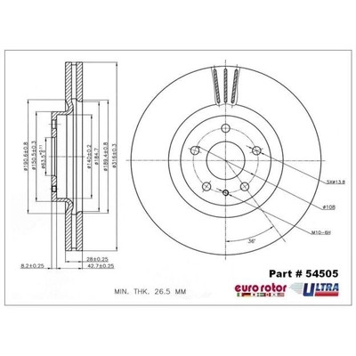 EUROROTOR - 54505 - Front Disc Brake Rotor by EUROROTOR - 54505