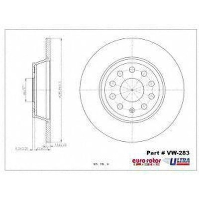 Rear Premium Rotor by EUROROTOR - VW283